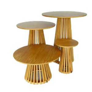 Composição mesas ripadas (trio)