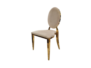 Cadeira Dubai Dourada Com Encosto – Ref. 391